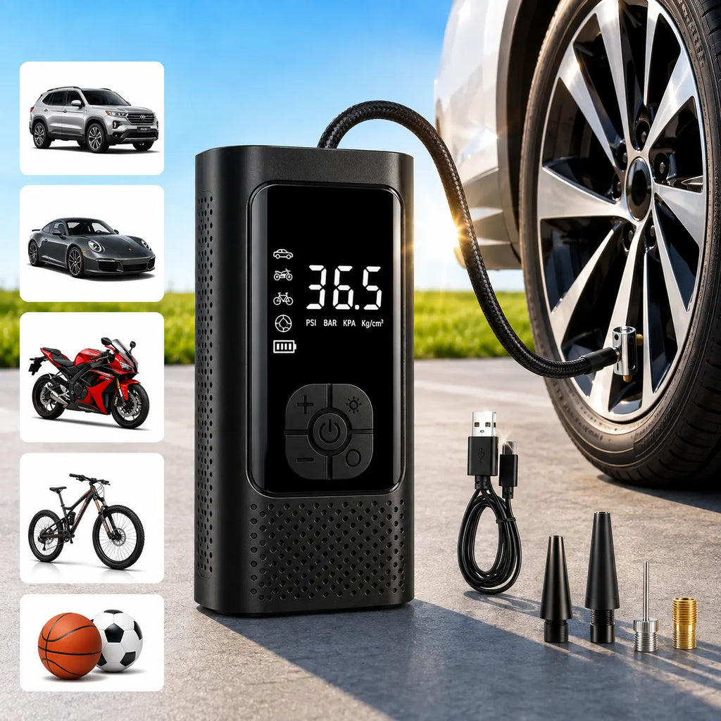 Mini Compresor Inalámbrico 150 PSI | Inflador Portátil Digital