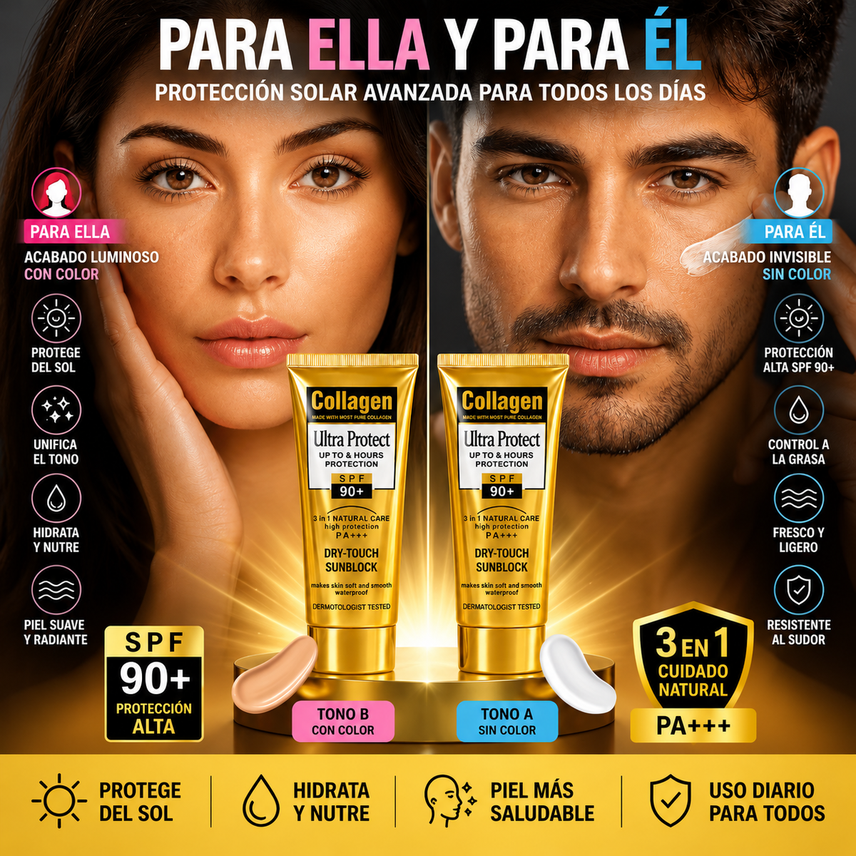 Pack Duo Protector Solar Collagen Ultra Protect SPF 90+ ✨