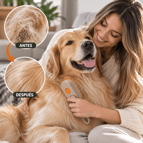 Cepillo a Vapor 3 en 1 para Perros y Gatos